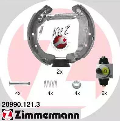 Zimmermann 20990.121.3 - Jeu de mâchoires de frein cwaw.fr