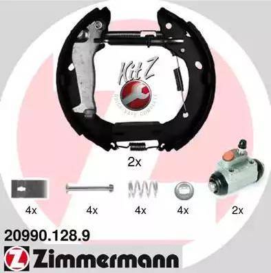 Zimmermann 20990.128.9 - Jeu de mâchoires de frein cwaw.fr