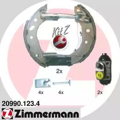 Zimmermann 20990.123.4 - Jeu de mâchoires de frein cwaw.fr