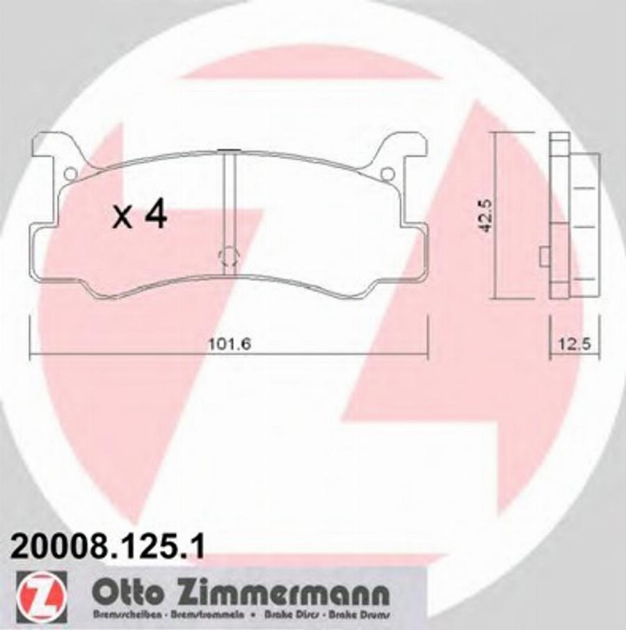 Zimmermann 200081251 - Kit de plaquettes de frein, frein à disque cwaw.fr