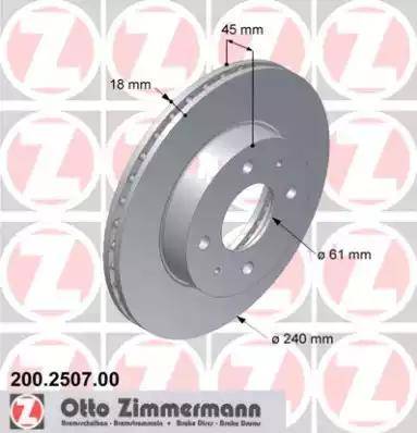 Zimmermann 200.2507.00 - Disque de frein cwaw.fr