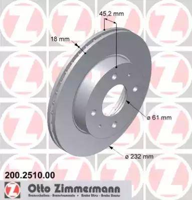 Zimmermann 200.2510.00 - Disque de frein cwaw.fr