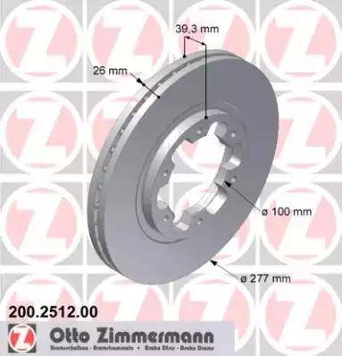 Zimmermann 200.2512.00 - Disque de frein cwaw.fr