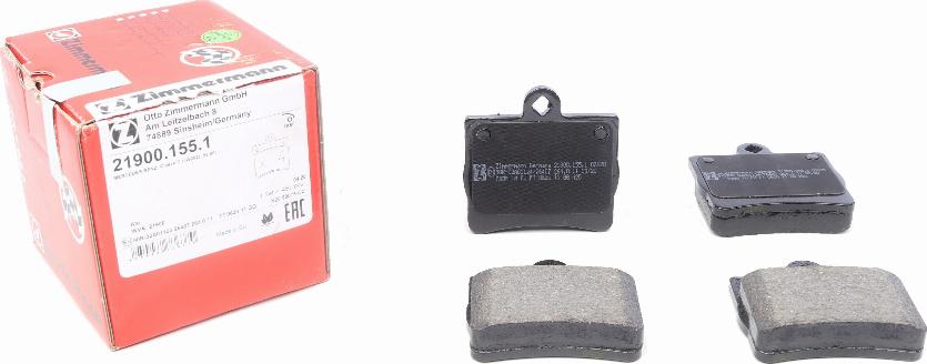 Zimmermann 21900.155.1 - Kit de plaquettes de frein, frein à disque cwaw.fr