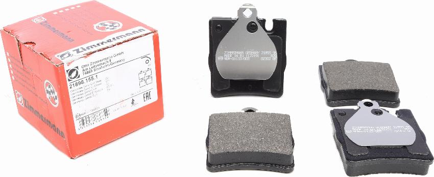 Zimmermann 21898.155.1 - Kit de plaquettes de frein, frein à disque cwaw.fr