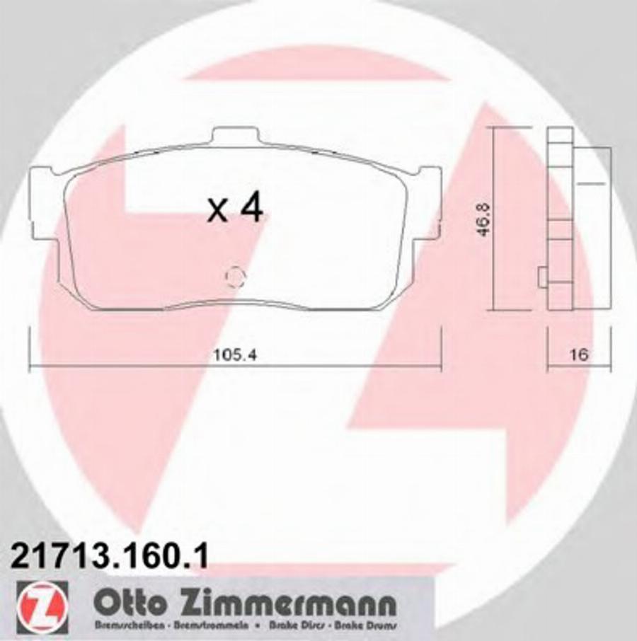 Zimmermann 217131601 - Kit de plaquettes de frein, frein à disque cwaw.fr