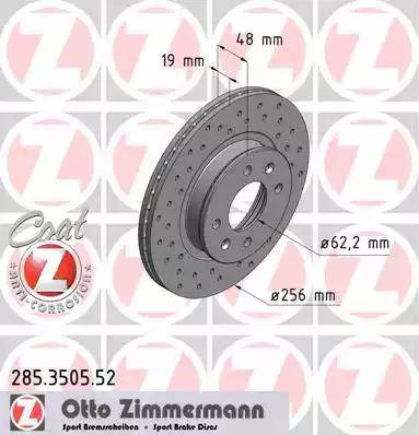 Zimmermann 285.3505.52 - Disque de frein cwaw.fr