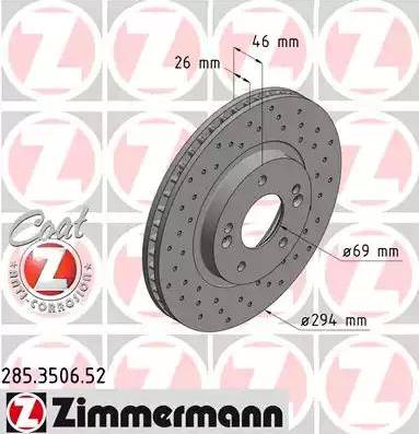 Zimmermann 285.3506.52 - Disque de frein cwaw.fr