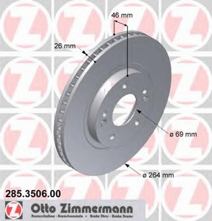 Zimmermann 285.3506.00 - Disque de frein cwaw.fr