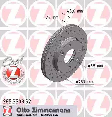 Zimmermann 285.3508.52 - Disque de frein cwaw.fr