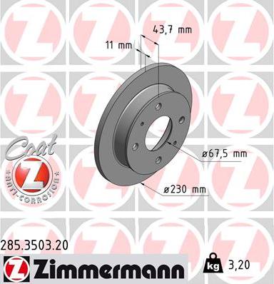 Zimmermann 285.3503.20 - Disque de frein cwaw.fr