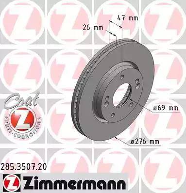 Zimmermann 285.3507.20 - Disque de frein cwaw.fr