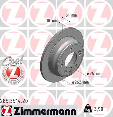 Zimmermann 285.3514.20 - Disque de frein cwaw.fr