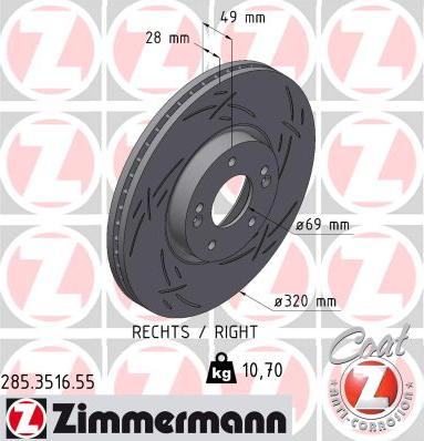 Zimmermann 285.3516.55 - Disque de frein cwaw.fr