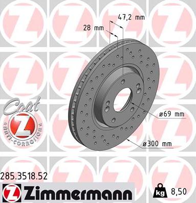 Zimmermann 285.3518.52 - Disque de frein cwaw.fr