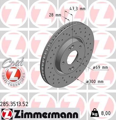 Zimmermann 285.3513.52 - Disque de frein cwaw.fr