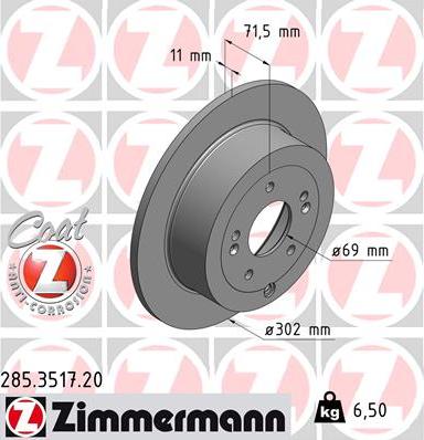 Zimmermann 285.3517.20 - Disque de frein cwaw.fr