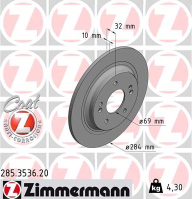 Zimmermann 285.3536.20 - Disque de frein cwaw.fr