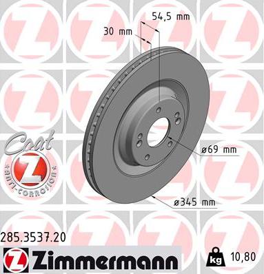 Zimmermann 285.3537.20 - Disque de frein cwaw.fr