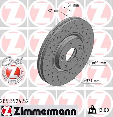 Zimmermann 285.3524.52 - Disque de frein cwaw.fr