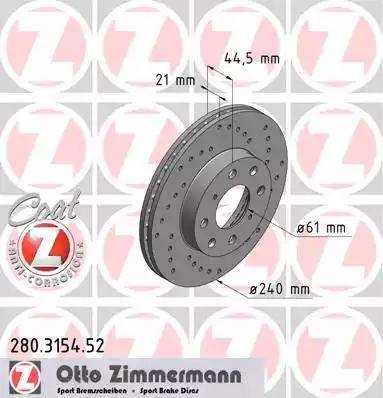 Zimmermann 280.3154.52 - Disque de frein cwaw.fr