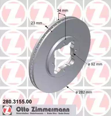 Zimmermann 280.3155.00 - Disque de frein cwaw.fr