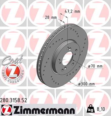 Zimmermann 280.3158.52 - Disque de frein cwaw.fr