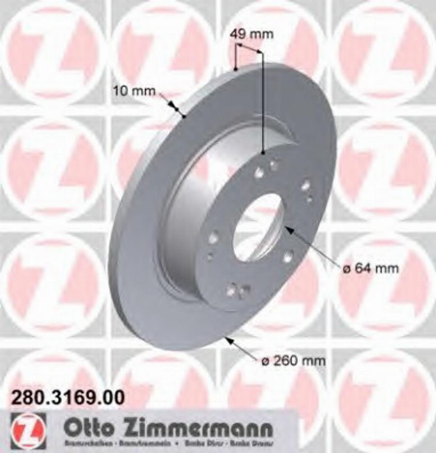 Zimmermann 280.3169.00 - Disque de frein cwaw.fr