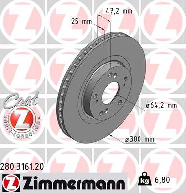 Zimmermann 280.3161.20 - Disque de frein cwaw.fr