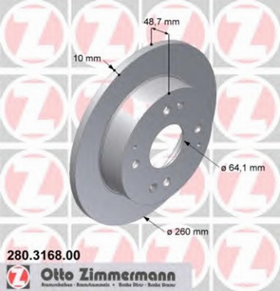 Zimmermann 280.3168.00 - Disque de frein cwaw.fr