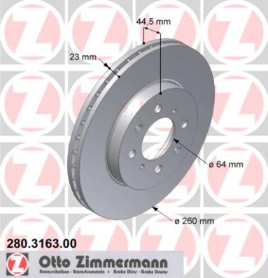 Zimmermann 280.3163.00 - Disque de frein cwaw.fr