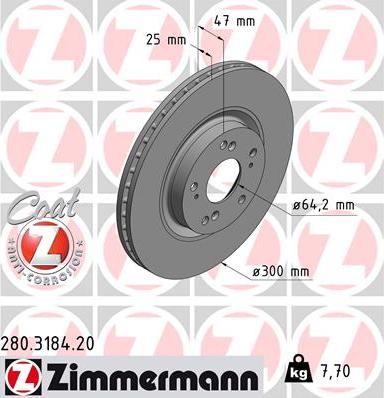 Zimmermann 280.3184.20 - Disque de frein cwaw.fr