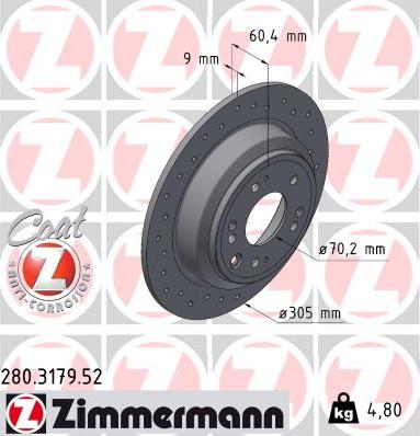 Zimmermann 280.3179.52 - Disque de frein cwaw.fr