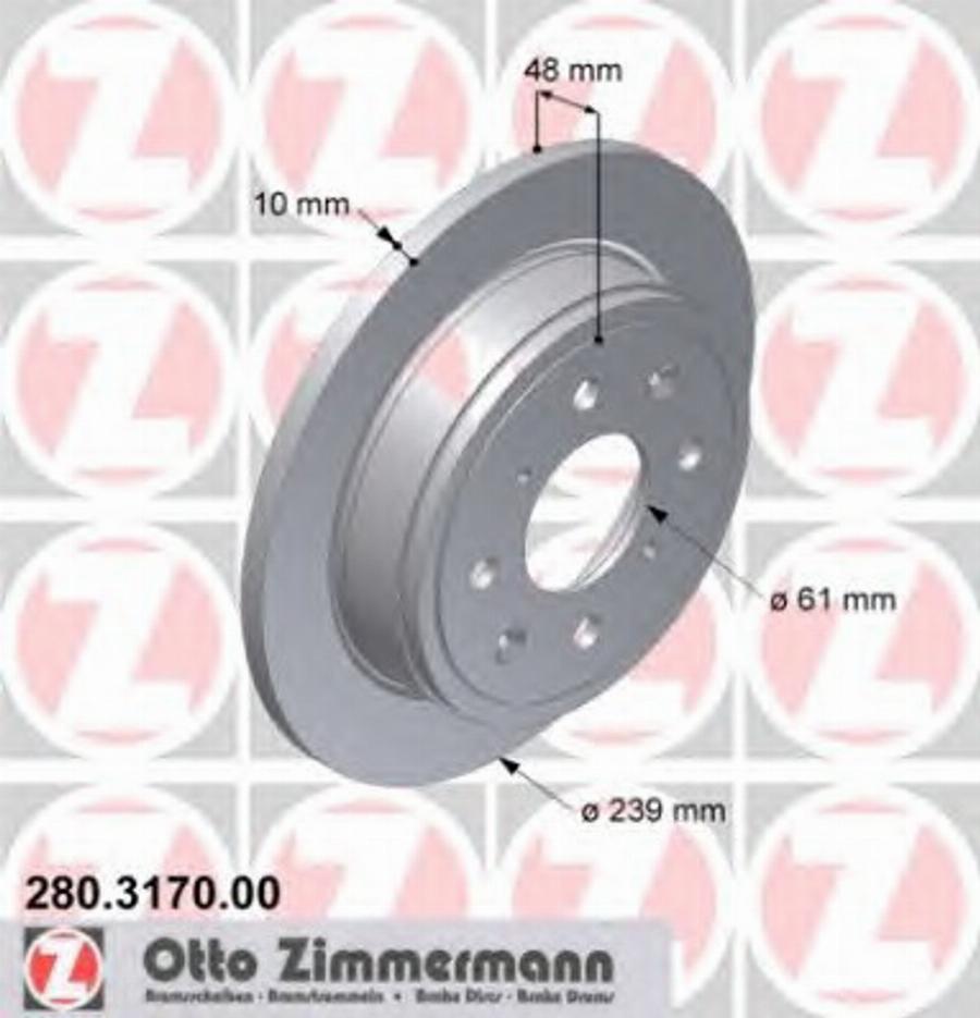 Zimmermann 280.3170.00 - Disque de frein cwaw.fr