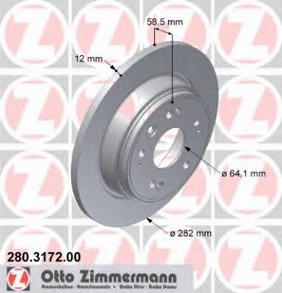 Zimmermann 280.3172.00 - Disque de frein cwaw.fr