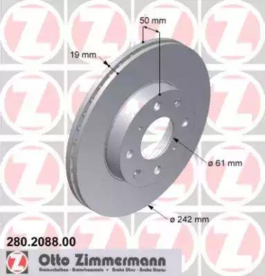 Zimmermann 280.2088.00 - Disque de frein cwaw.fr