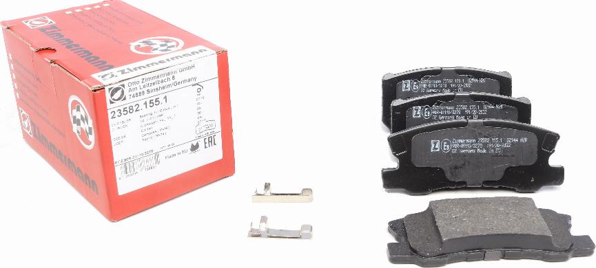 Zimmermann 23582.155.1 - Kit de plaquettes de frein, frein à disque cwaw.fr