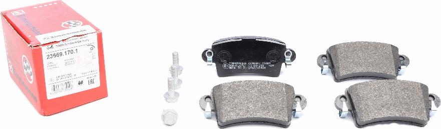 Zimmermann 23669.170.1 - Kit de plaquettes de frein, frein à disque cwaw.fr