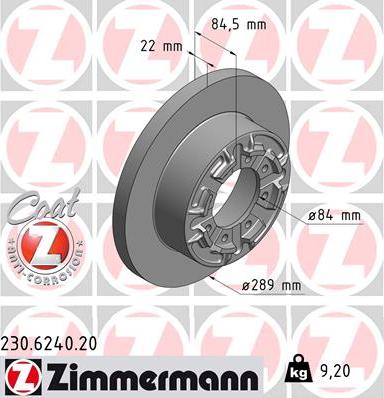 Zimmermann 230.6240.20 - Disque de frein cwaw.fr