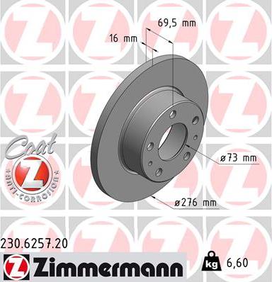 Zimmermann 230.6257.20 - Disque de frein cwaw.fr