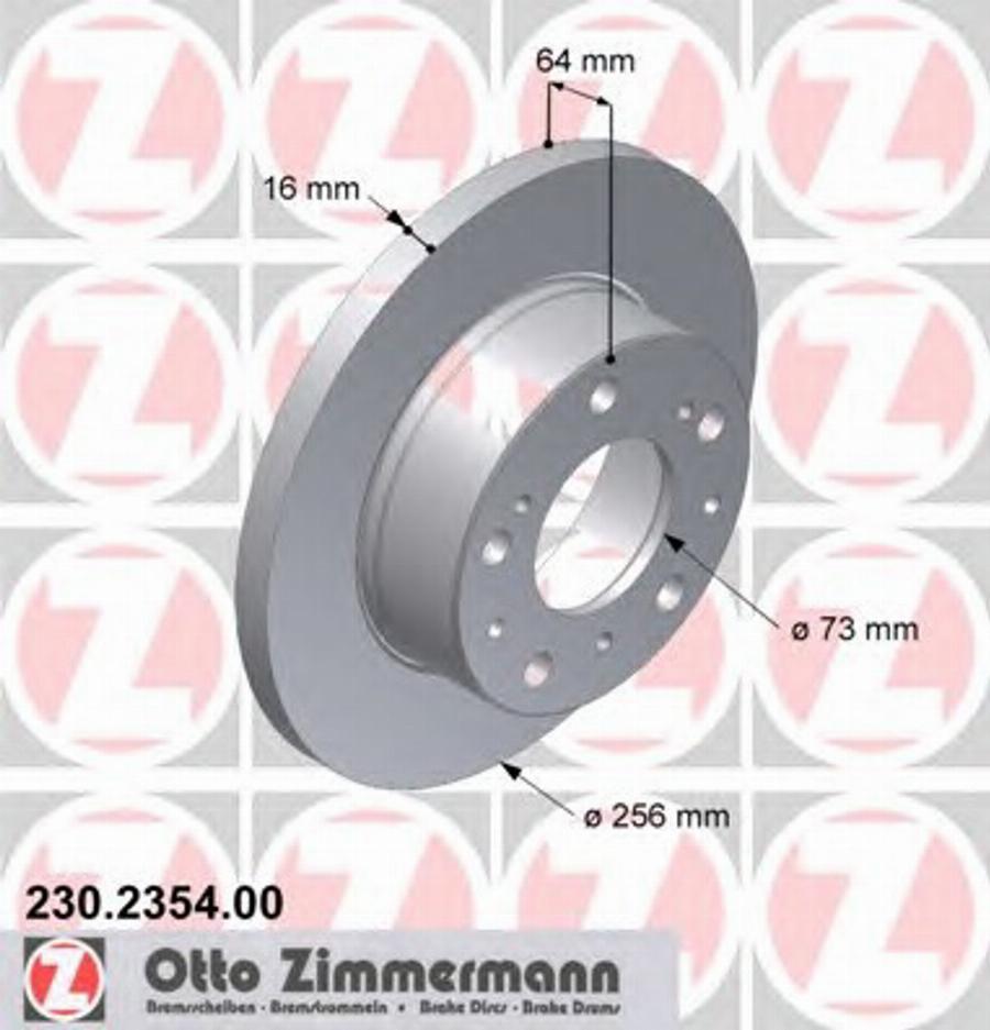 Zimmermann 230 2354 00 - Disque de frein cwaw.fr