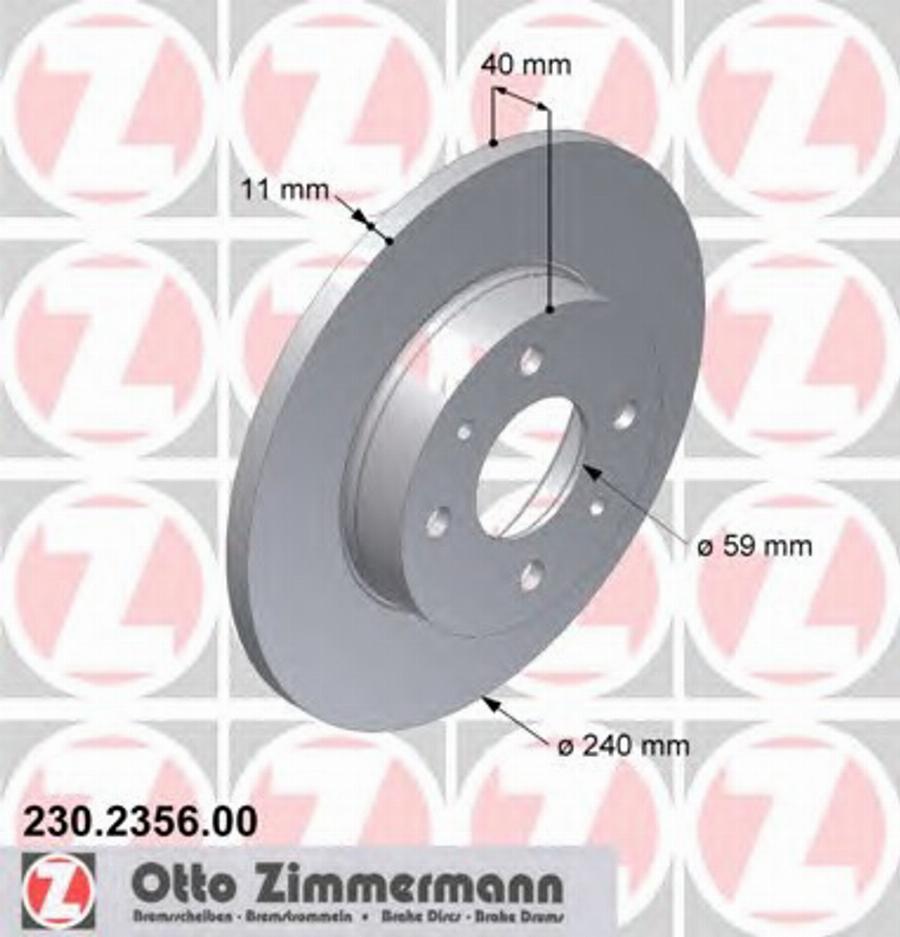 Zimmermann 230 2356 00 - Disque de frein cwaw.fr