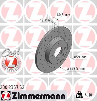 Zimmermann 230.2357.52 - Disque de frein cwaw.fr