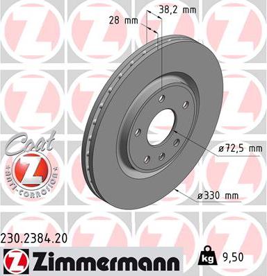 Zimmermann 230.2384.20 - Disque de frein cwaw.fr