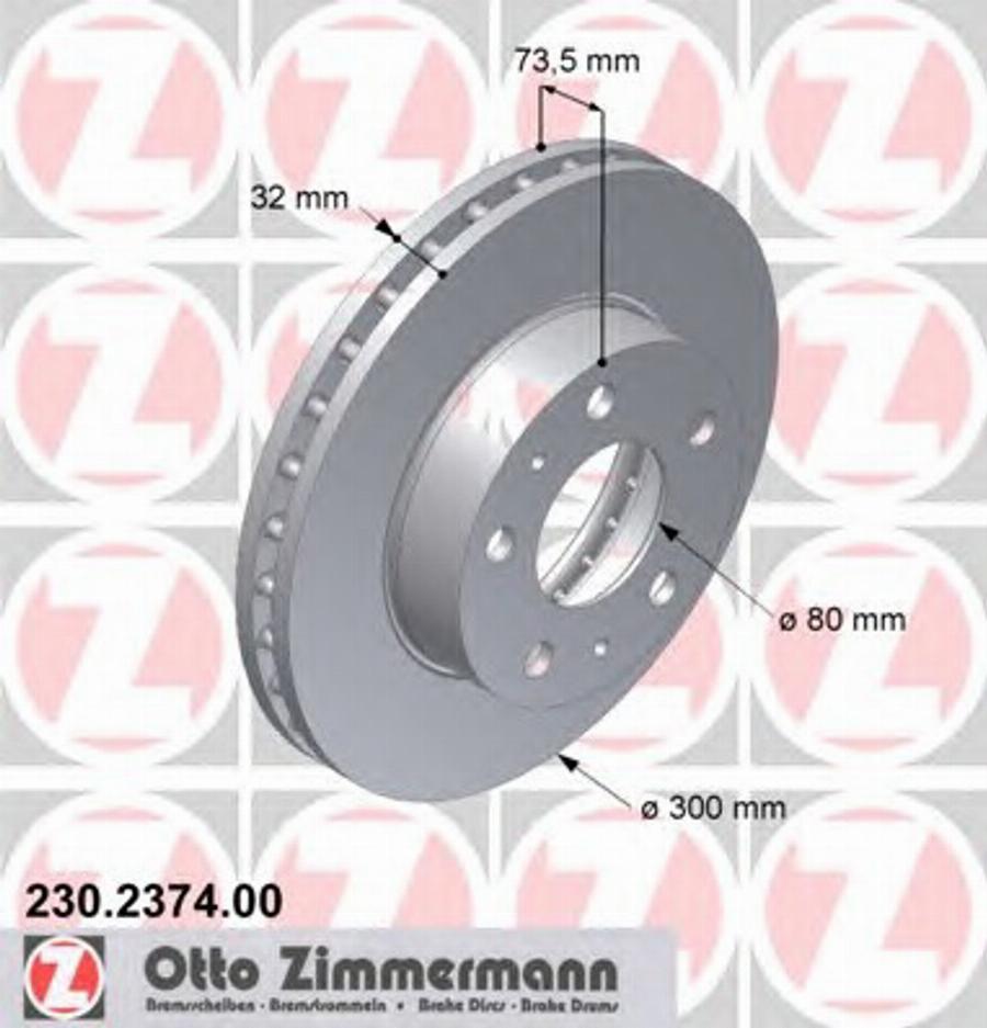 Zimmermann 230.2374.00 - Disque de frein cwaw.fr