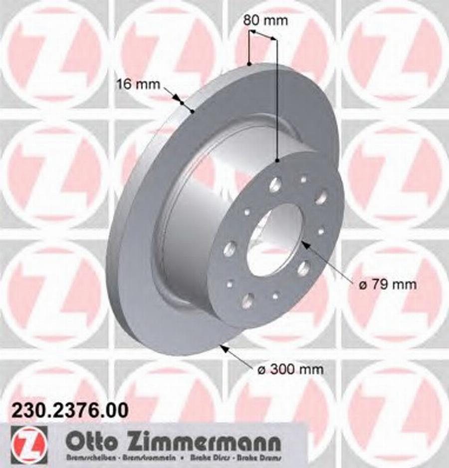 Zimmermann 230.2376.00 - Disque de frein cwaw.fr