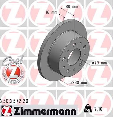 Zimmermann 230.2372.20 - Disque de frein cwaw.fr