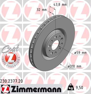 Zimmermann 230.2377.20 - Disque de frein cwaw.fr