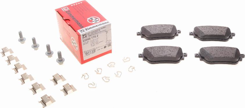 Zimmermann 22986.170.2 - Kit de plaquettes de frein, frein à disque cwaw.fr