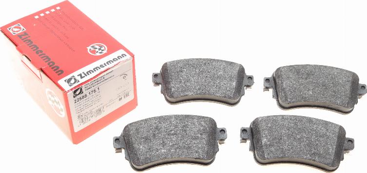 Zimmermann 22588.175.1 - Kit de plaquettes de frein, frein à disque cwaw.fr